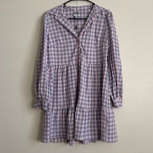 NWT Lola May Gingham Button Down Dress (Box D)
